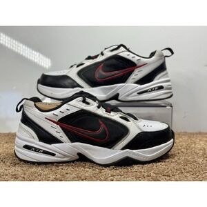 Nike Air Monarch IV Shoes Mens Size 10.5W White Black Red Training Sneakers